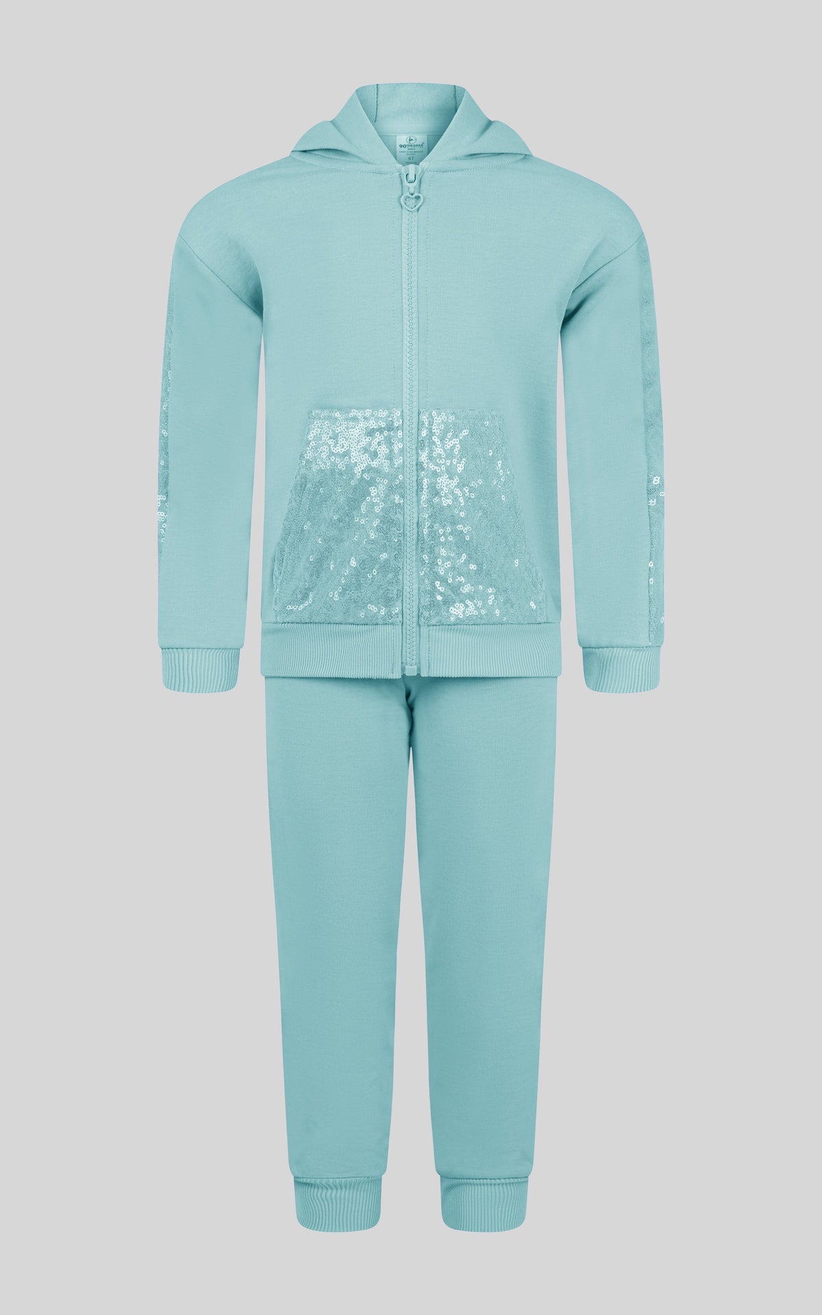 90 Degree by Reflex Toddler Girls 2 PC Brushed Terry Hoodie Jacket and Jogger