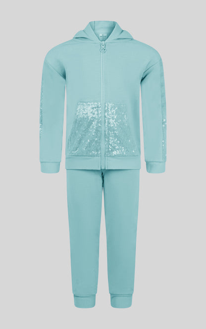 90 Degree by Reflex Toddler Girls 2 PC Brushed Terry Hoodie Jacket and Jogger