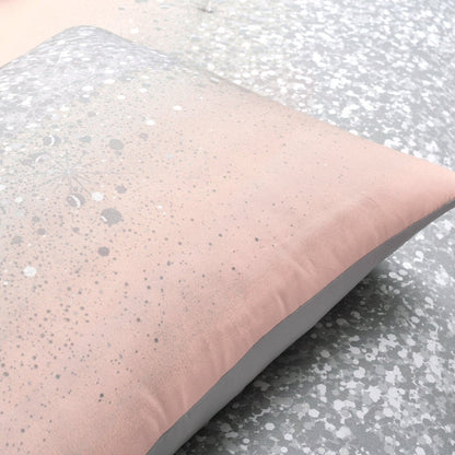 Glitter Ombre Metallic Print Comforter Set With Pillowcases