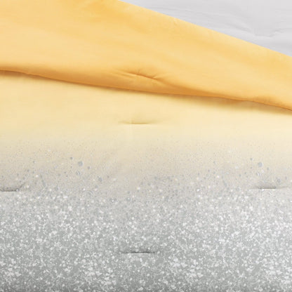 Glitter Ombre Metallic Print Comforter Set With Pillowcases
