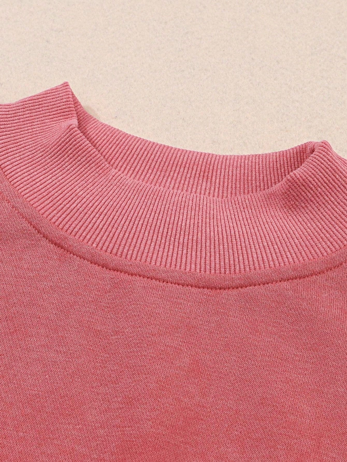 Boho Retro 60's Cotton Mix  Drop Shoulder Mineral Acid Washed Oversized Mock Neck Dolman T Shirt Top  Sweat Shirt