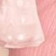 Boho Retro Black Pink Dot Mesh Ruffle Trimmed Viscose Rayon Soft Top Shirt Blouse