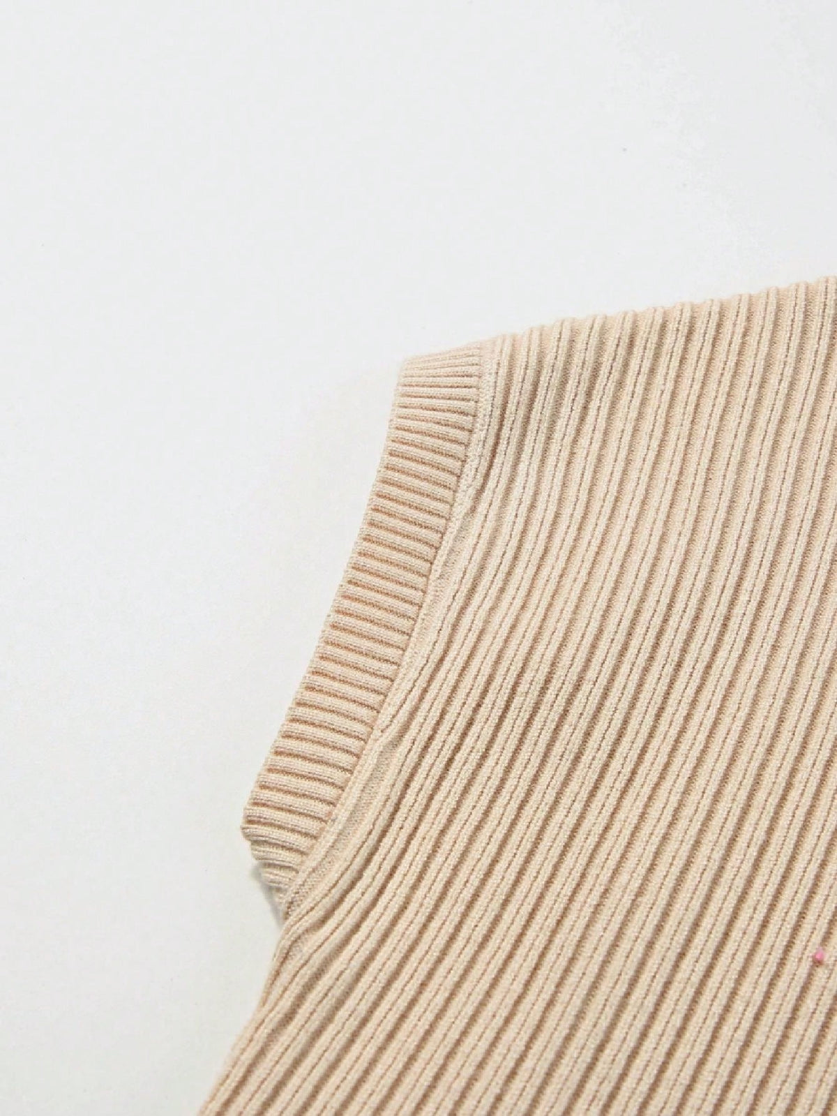 Boho Retro Vintage Viscose Vanilla Beige Green Front Pocket High Mock Neck Ribbed Top Shirt Blouse Vest
