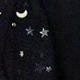Boho Retro Vintage Viscose 90's Star Mesh Elegance Famine Key Hole Black Party Top Shirt Blouse