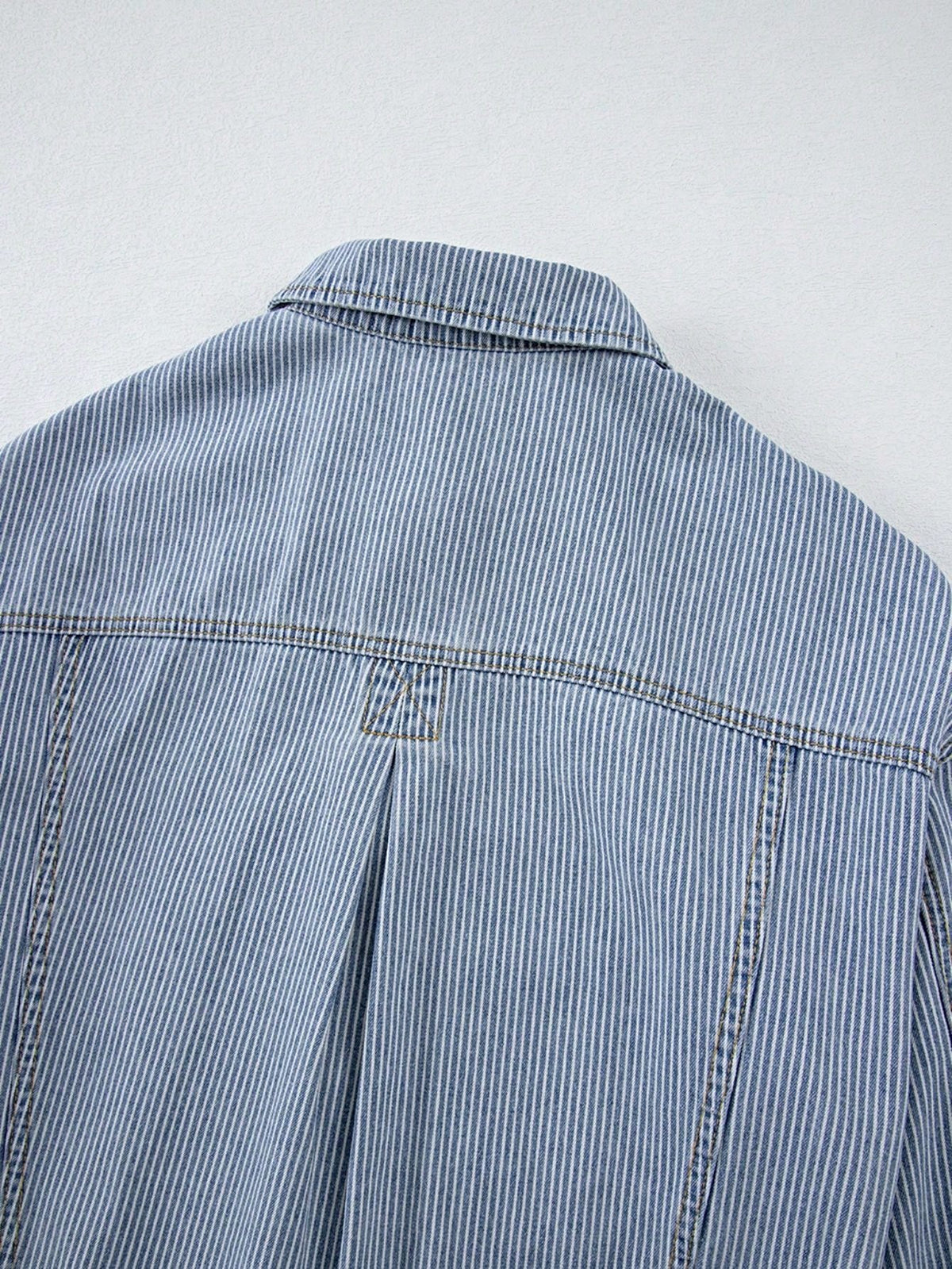 Boho Retro 90's  Classic Style Cotton Jean Denim  Back Oversized Jacket With Pocket
