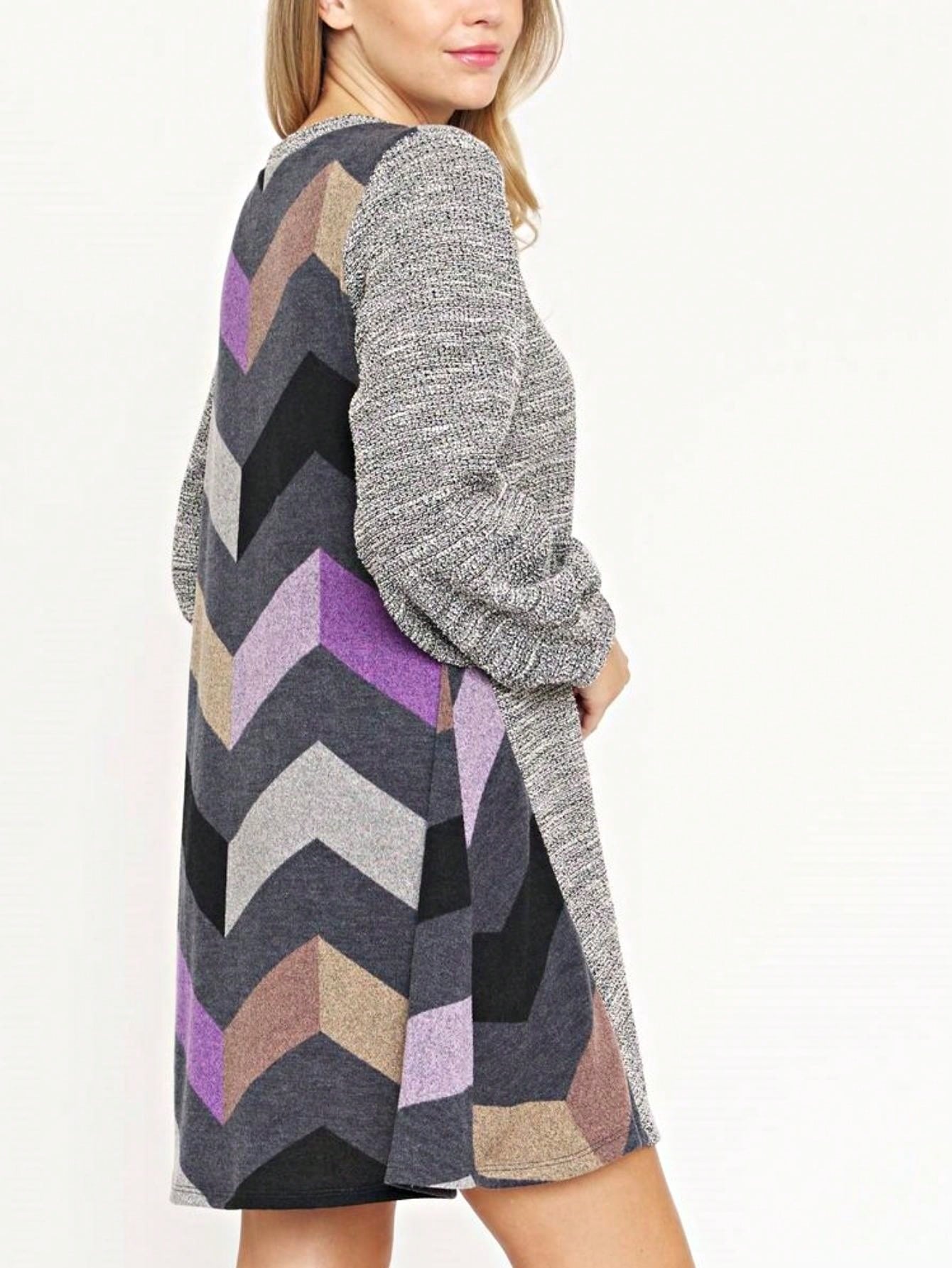 Boho Retro Preppy Tweed  Classic Cotton Mix Ivory  Pink And Blue Threads Short Sleeve Shift Pocket  Dress Small To 3XL Plus