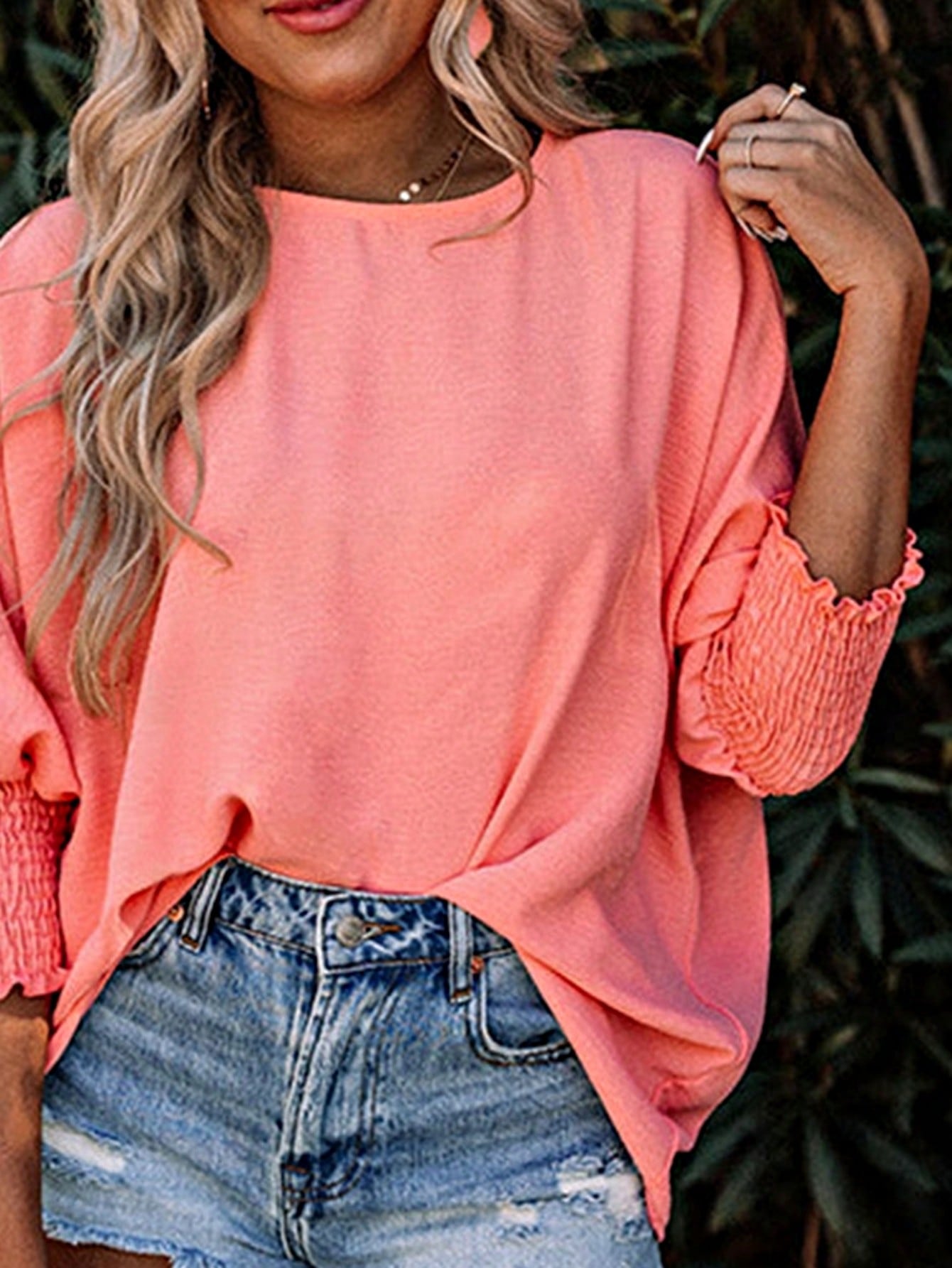 Boho Retro Vintage 90's Cream Beige Apricot Cheeta Leopard Loose Top Shirt Blouse