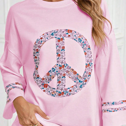 Boho Retro Vintage 60's Vibe Cream Cotton Raglan Lantern Bubble Puff  Sleeve  Floral Rib Patchwork Top Sweat Shirt Blouse