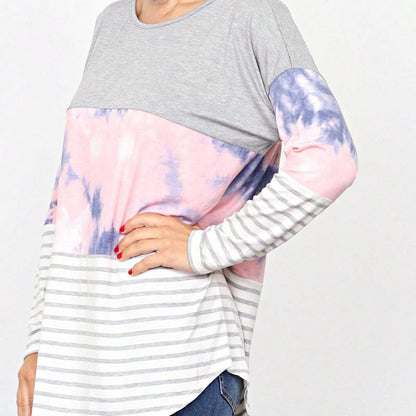 Boho Retro Rayon Color Block Pocket Soft Top Shirt Blouse Tunic | Small-3 XL