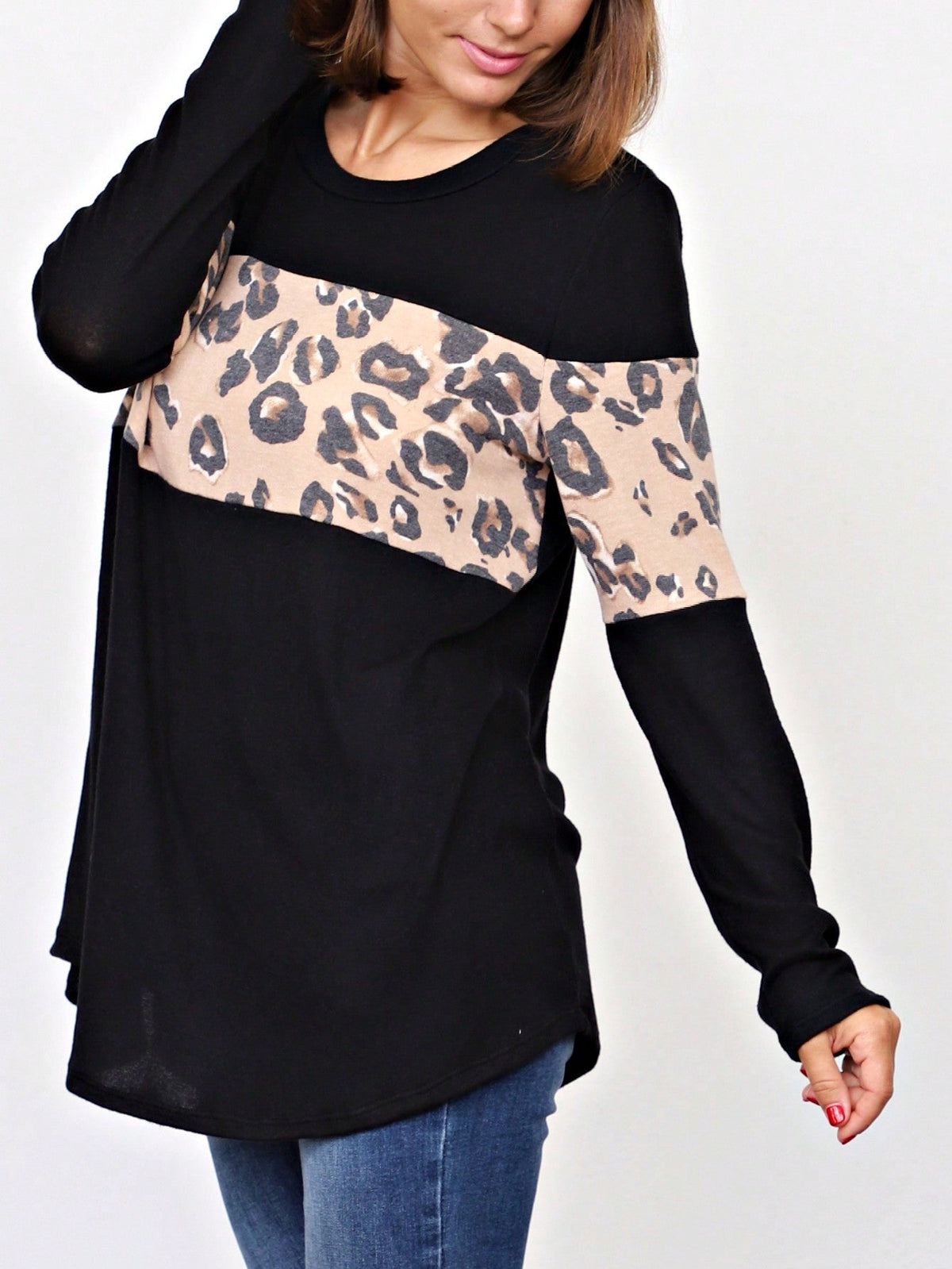 Boho Retro 90's Vintage  Preppy V Stitch  Stripe Knit Contrast Binding Brushed Soft Floral Raglan Sleeve Tunic Top Pullover Only