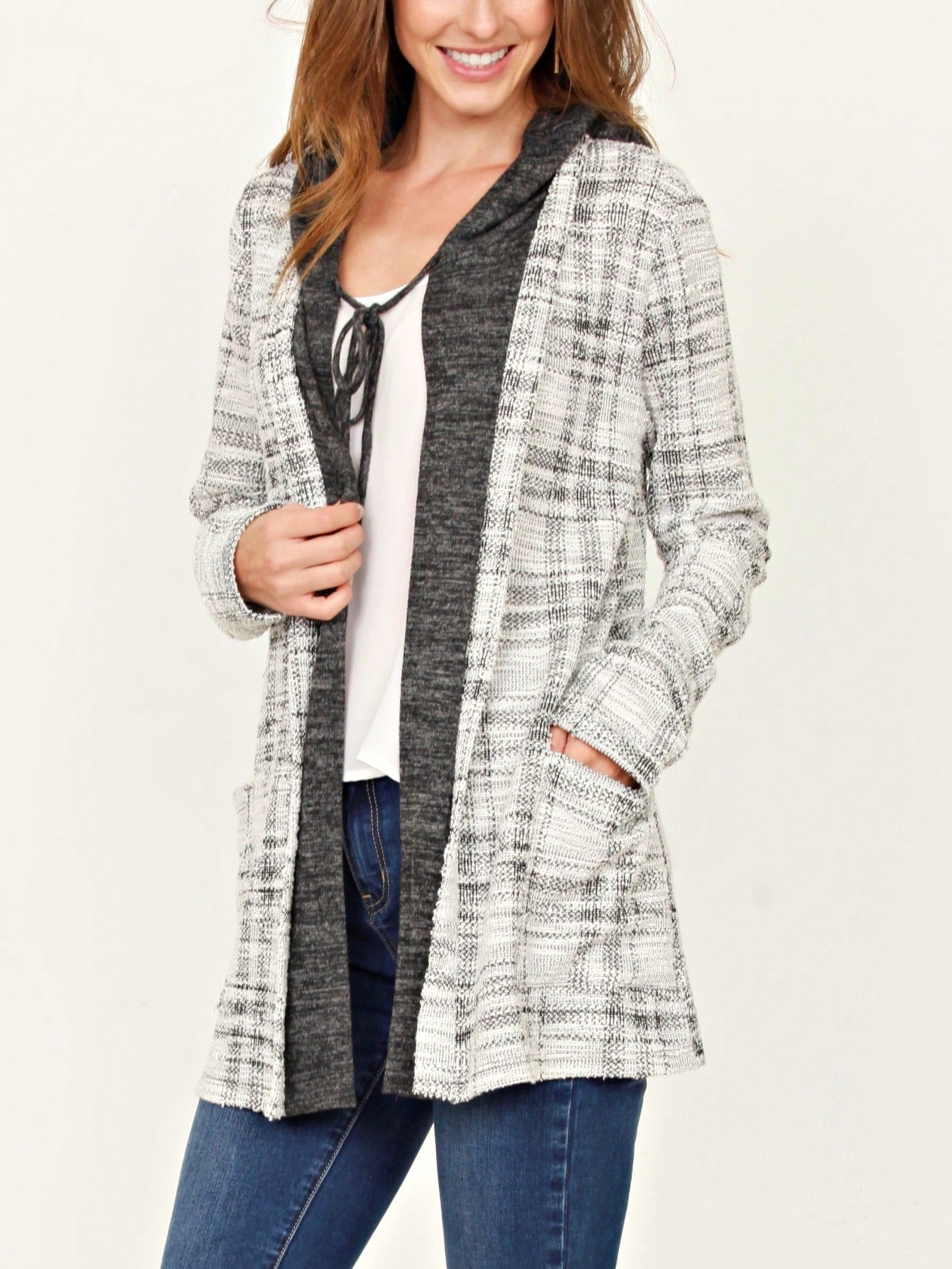 Boho Retro Olive Orange String Ribbon Bow Front Stripe Puff Raglan Shoulder Light Weight Cardigan Small To 3 XL PLUS