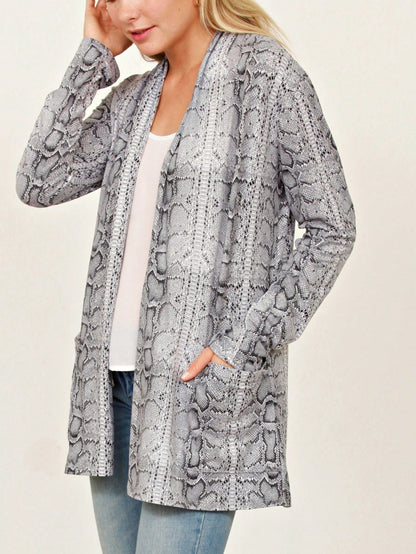 Boho Vintage Plaid Yellow Red Long Sleeve Cardigan With Pockets