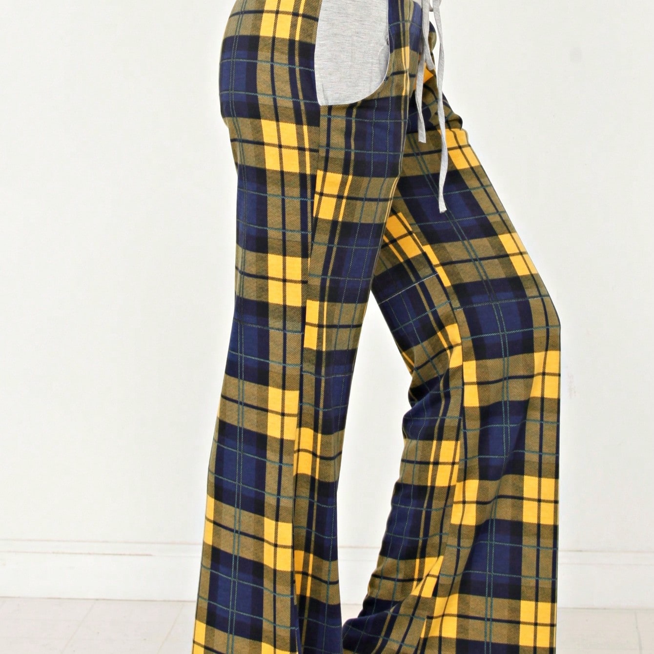 Floral Drawstring Fold Over Band Wide Leg Lounge Pants
