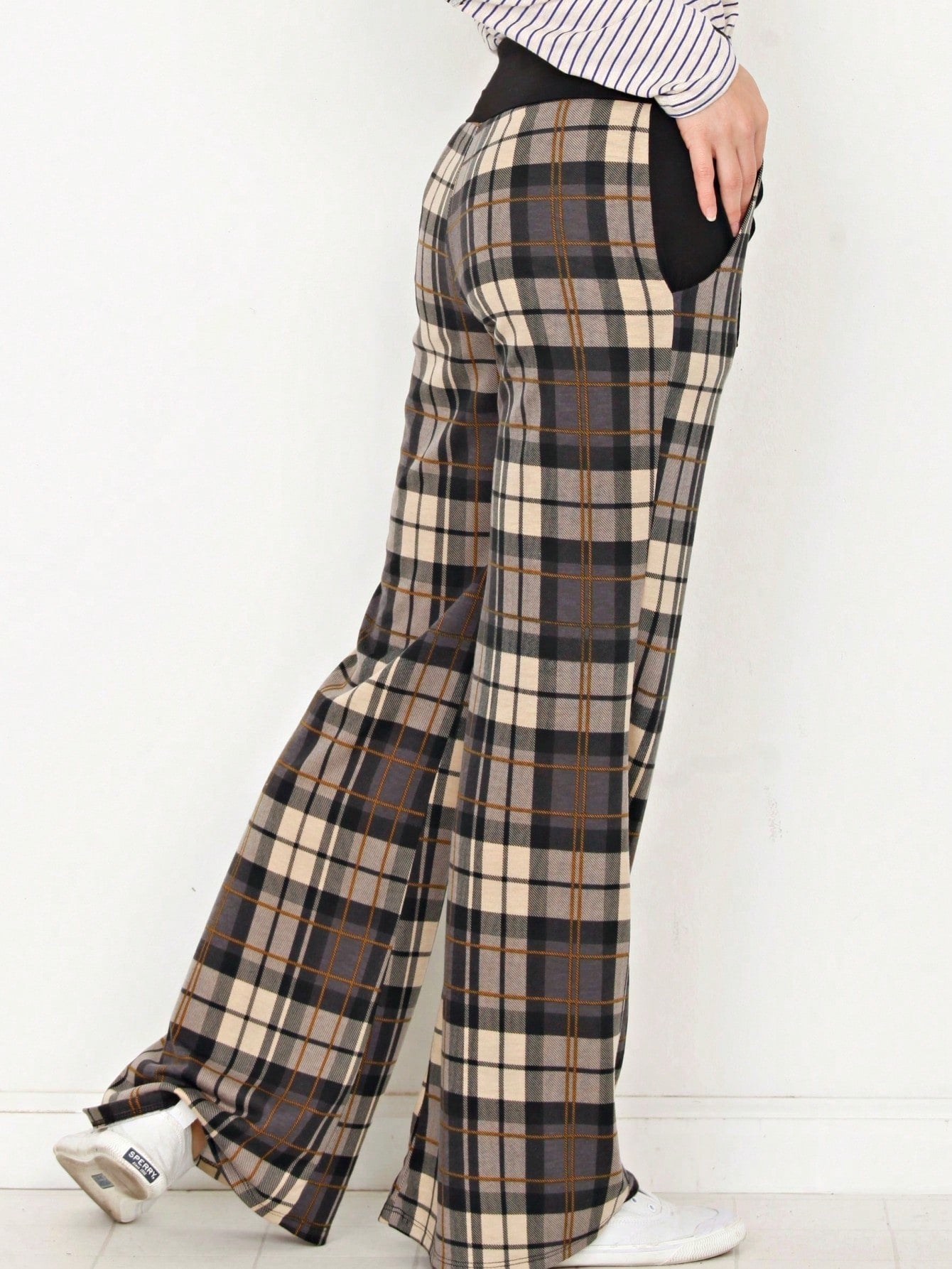 Floral Drawstring Fold Over Band Wide Leg Lounge Pants