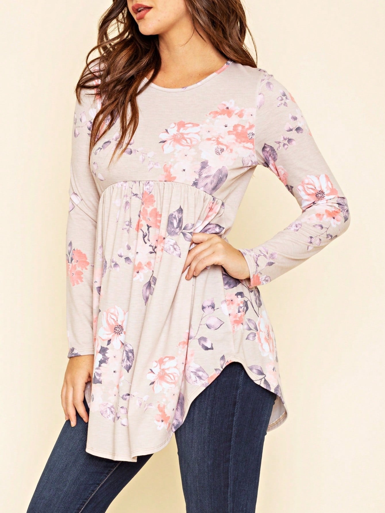 Boho Vintage Black  Charcoal Quilted PatchWork Pattern Raglan Ruffle Flare Sleeve Tunic Blouse Top Small To 3XL Plus