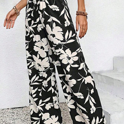 Boho Retro 90's Solid Black  Charcoal Viscose Shape High Waist Flared Leggings Pants
