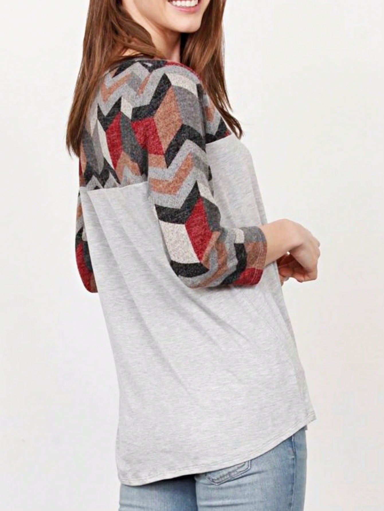 Boho Retro Black Mint Color Block Oriental Geo Pocket 60's Rayon Soft Top Shirt Blouse | Small-3 XL