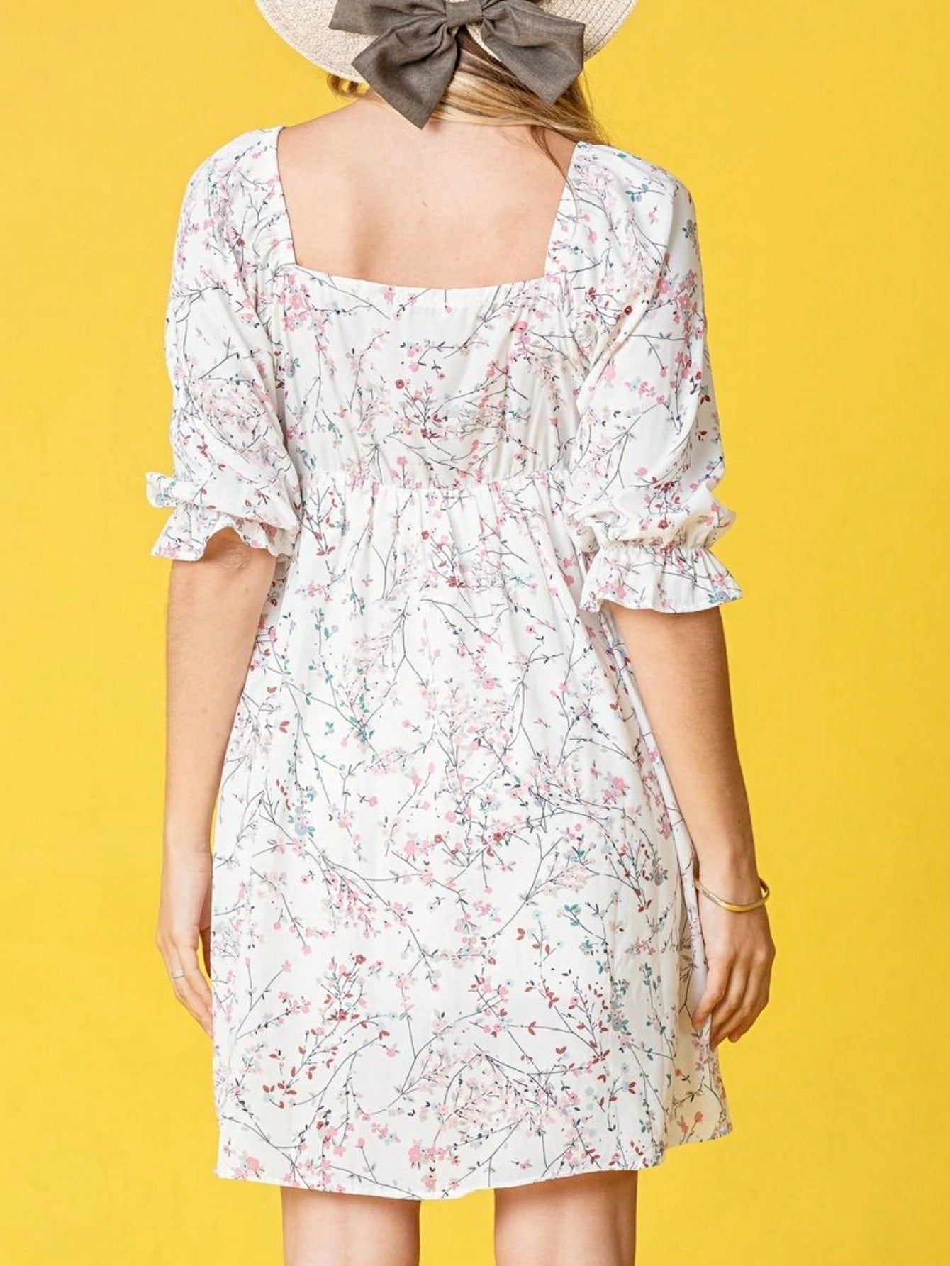 Boho Retro Tiered Tab Sleeve Beige Cream  Tiered Ruffle Swing Woven Dress Small To 3XL Plus
