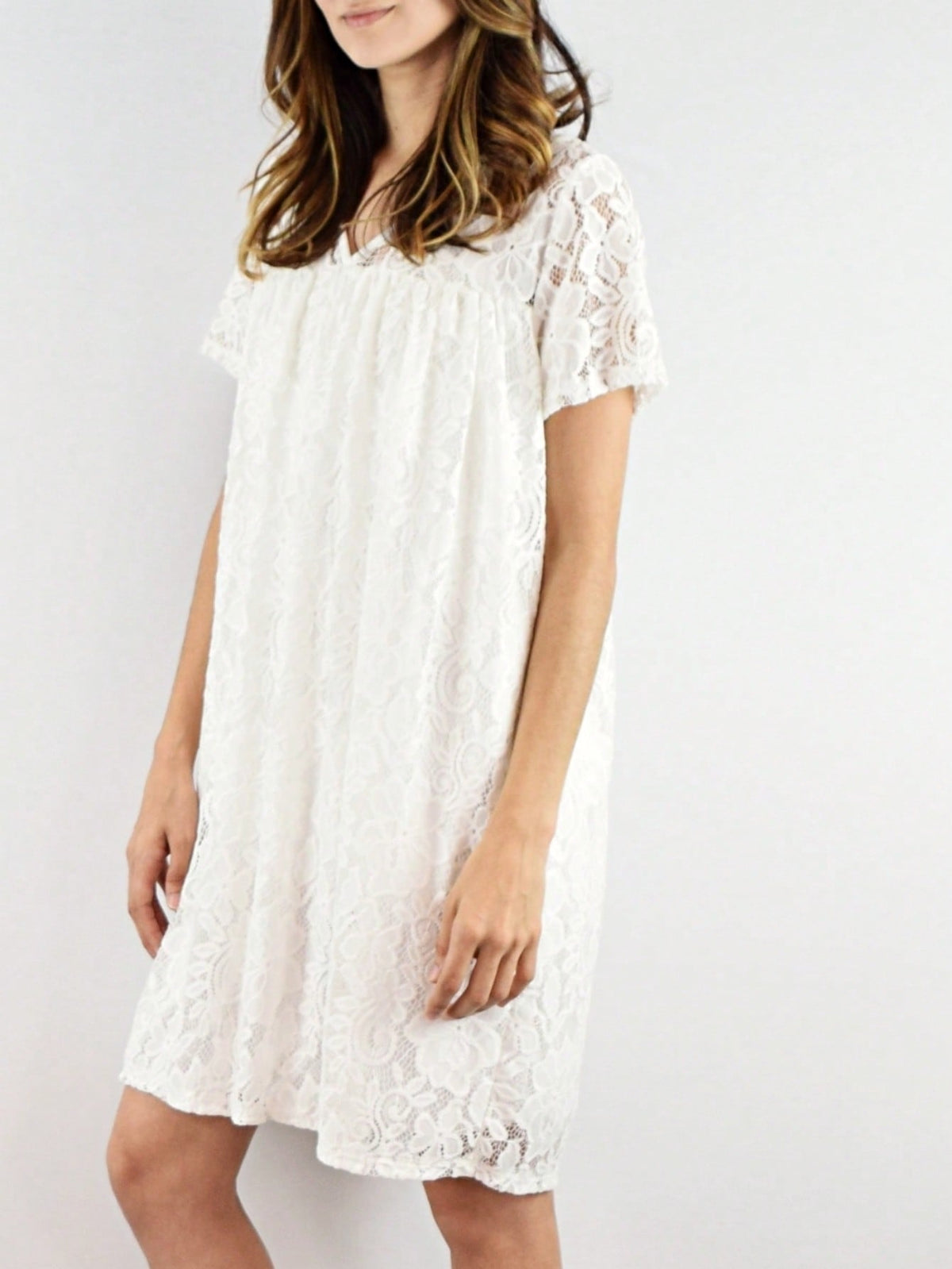 Boho Retro Burgundy  Red Lace Fit And Flare Three-Quarter Sleeve Lace