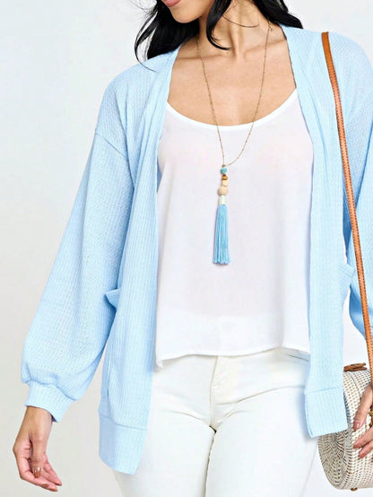 Boho Retro Peach Khaki Beige Floral Button  Puff Drop Shoulder Light Weight Terry Cardigan Small To 3 XL PLUS