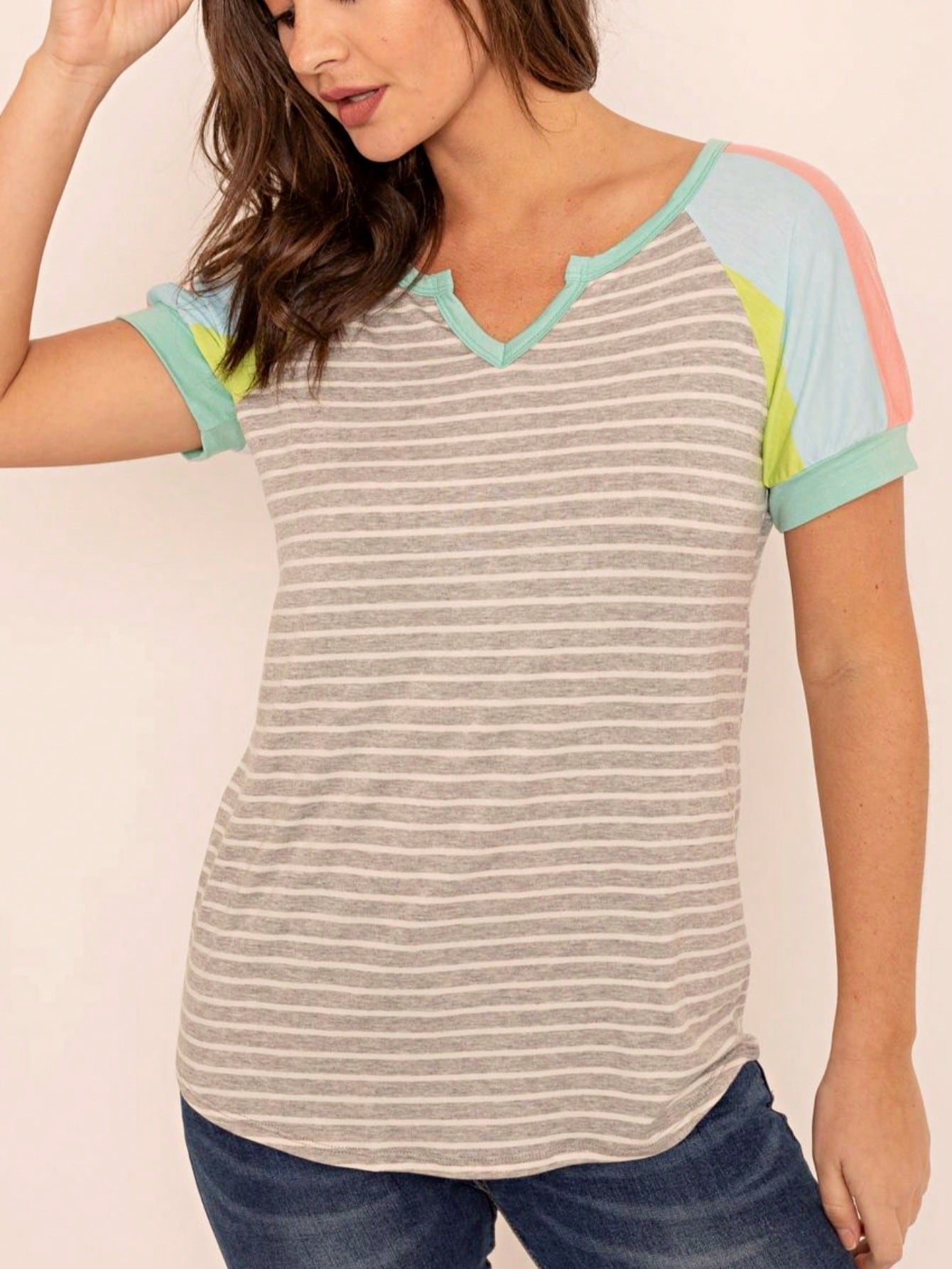 Boho Retro Black Mint Color Block Oriental Geo Pocket 60's Rayon Soft Top Shirt Blouse | Small-3 XL