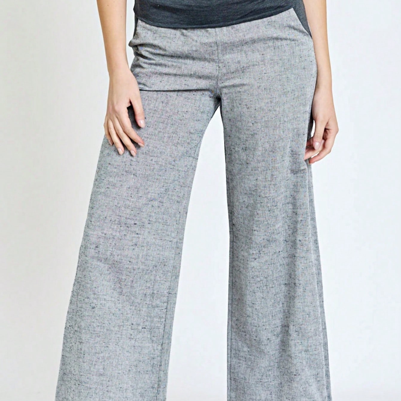 Boho Solid Fold Over Lounge Pants  Plain Bermuda Midi Casual Linen With Pocket Pants