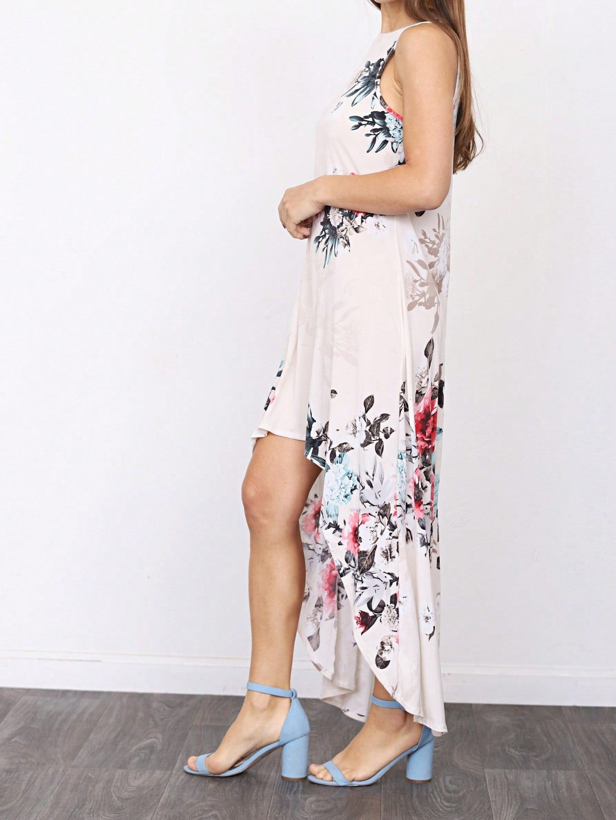 Boho Retro Kelly Green One Shoulder Rayon Ruffle Bottom Flounce Summer Cool Sleeve Midi Tiered Dress