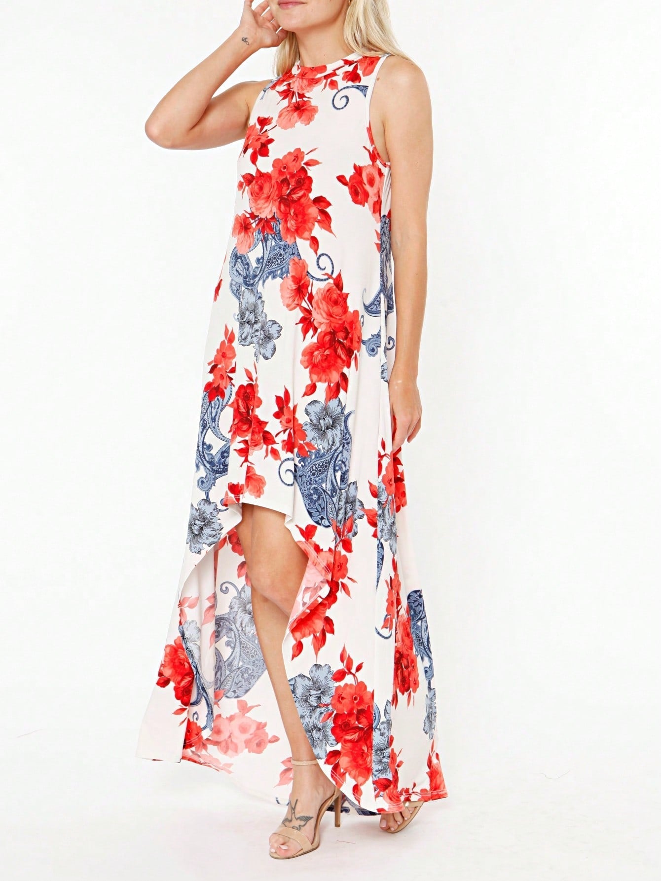 Boho Retro Kelly Green One Shoulder Rayon Ruffle Bottom Flounce Summer Cool Sleeve Midi Tiered Dress