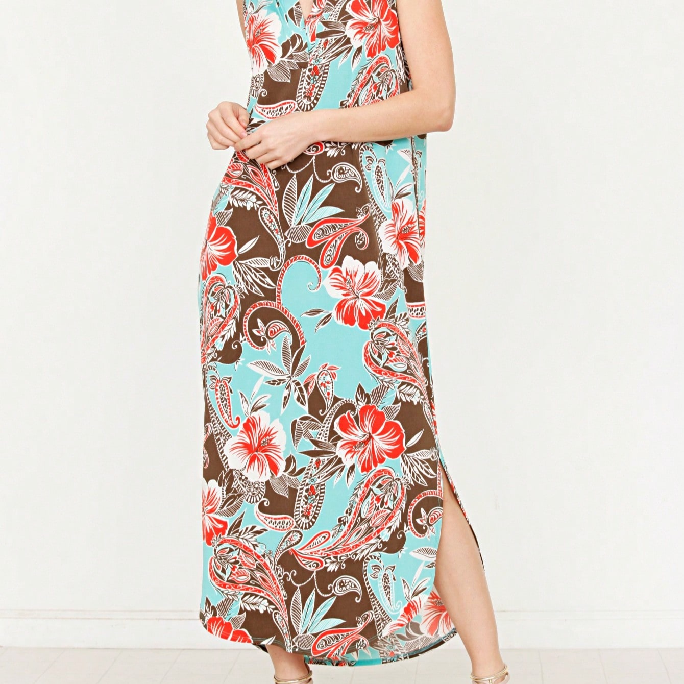 Boho Retro Kelly Green One Shoulder Rayon Ruffle Bottom Flounce Summer Cool Sleeve Midi Tiered Dress