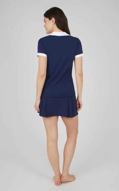 90 Degree by Reflex 2 PC Nude Tech Polo and Lightstreme Skort Set