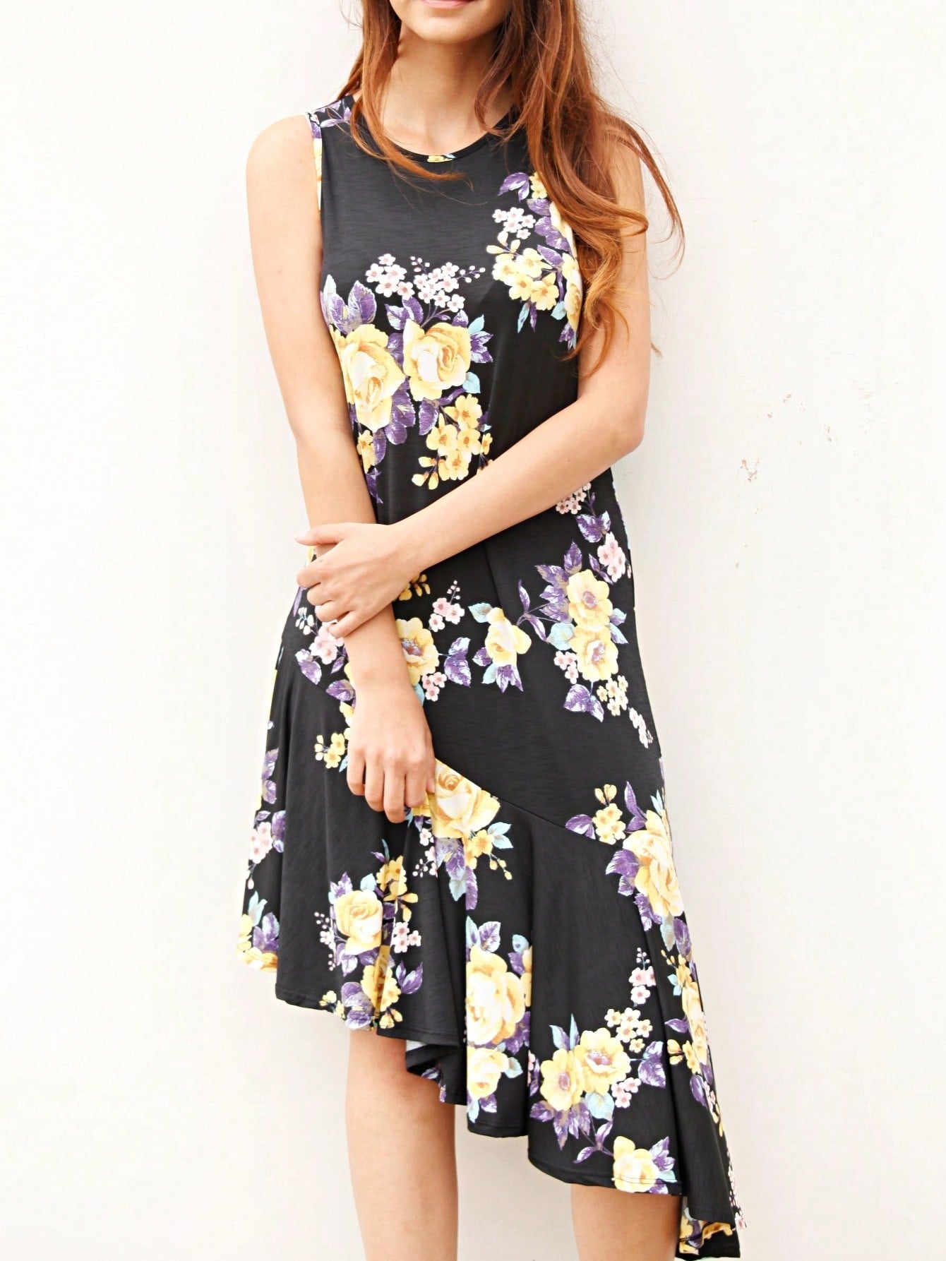 Boho Retro Kelly Green One Shoulder Rayon Ruffle Bottom Flounce Summer Cool Sleeve Midi Tiered Dress