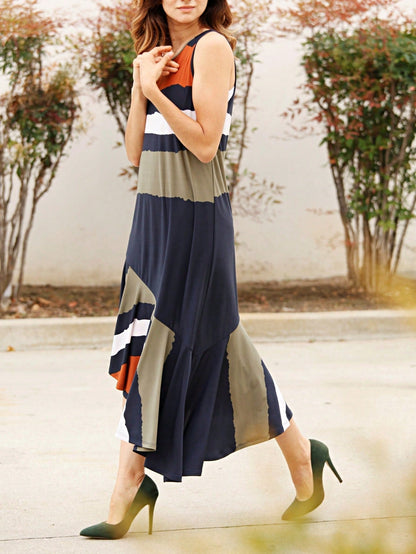 Boho Retro Kelly Green One Shoulder Rayon Ruffle Bottom Flounce Summer Cool Sleeve Midi Tiered Dress