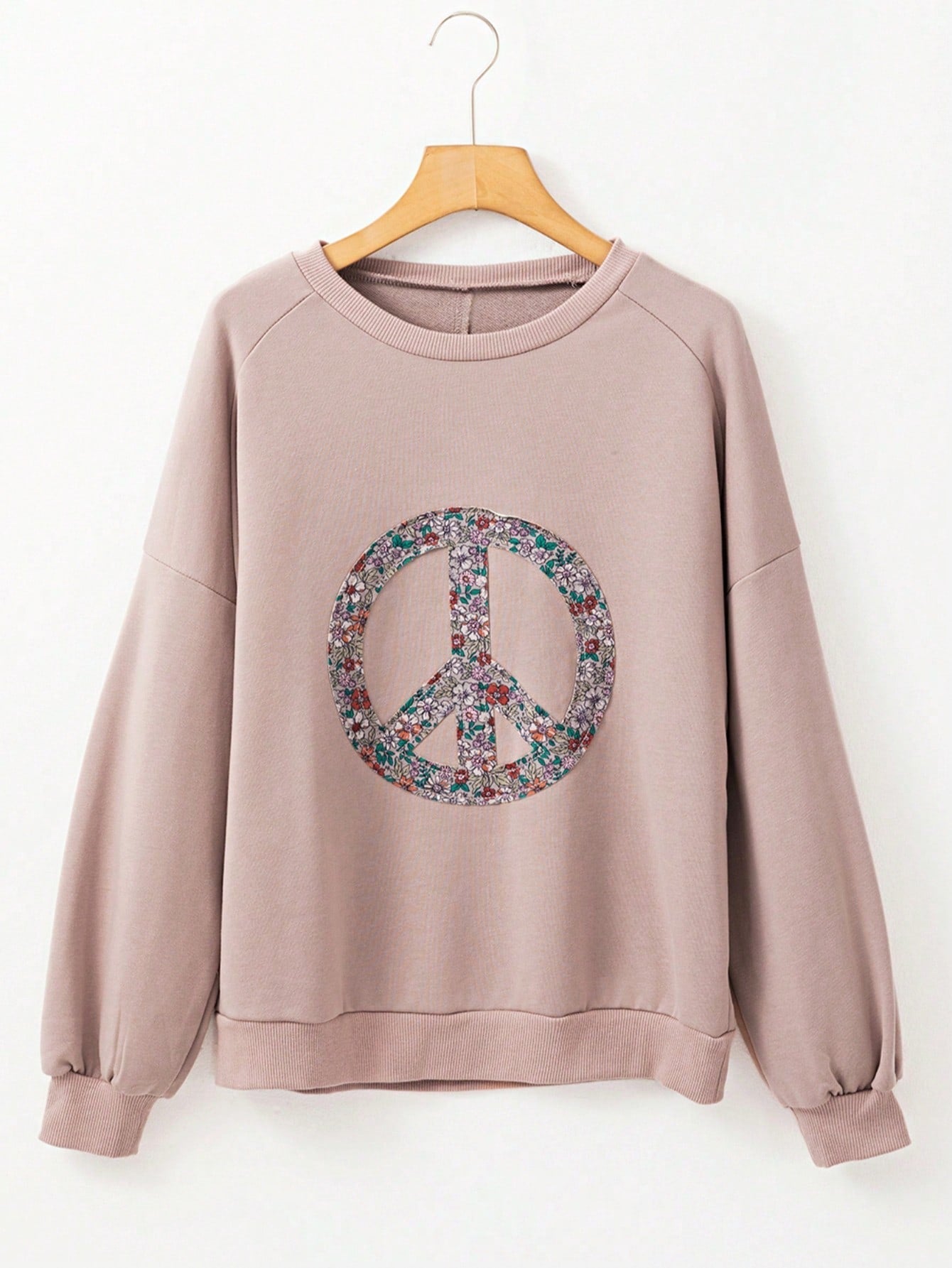 Boho Retro Vintage 60's Vibe Cream Cotton Raglan Lantern Bubble Puff  Sleeve  Floral Rib Patchwork Top Sweat Shirt Blouse