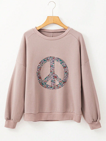Boho Retro Vintage 60's Vibe Cream Cotton Raglan Lantern Bubble Puff  Sleeve  Floral Rib Patchwork Top Sweat Shirt Blouse