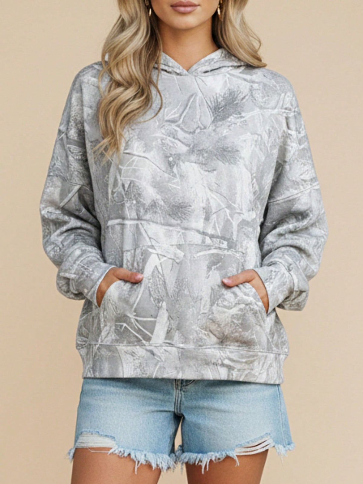Boho Retro Vintage 60's  Drop Shoulder Wide Kimono Camouflage Marble Acid Sleeve Stripe Eyelet Overs Sized  Sweater Knit Hood Pullover Hodie