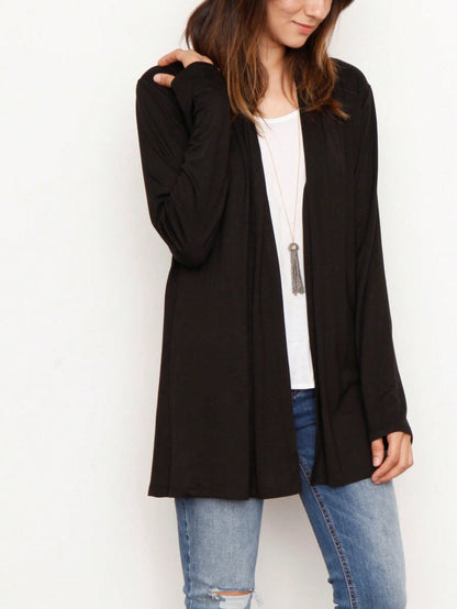Boho Vintage Stripe Grey Violet Light Weight Three Quarter Sleeve  Knit Slouch Kimono Cardigan