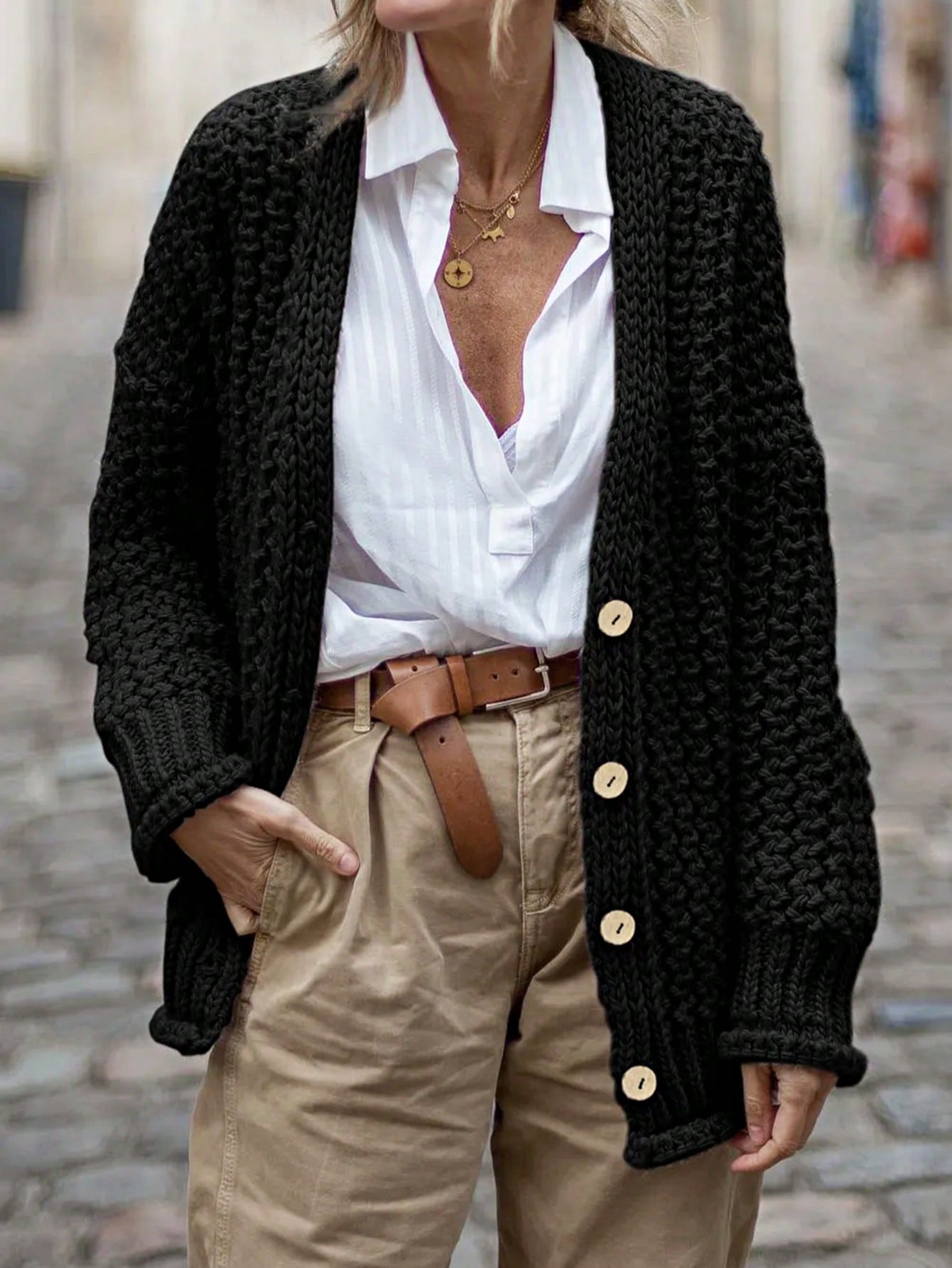 Boho Retro Crochet Knit Hollow Light Weight Dolman Batwing Sleeve Oversized Boyfriend Cardigan