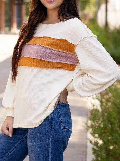 Boho Retro 60's Ribbed Tab Sleeve Drop Shoulder Pocket Over Sized Half Sleeve Sage Charcoal Grey Crew Neck Top Shirt Blouse