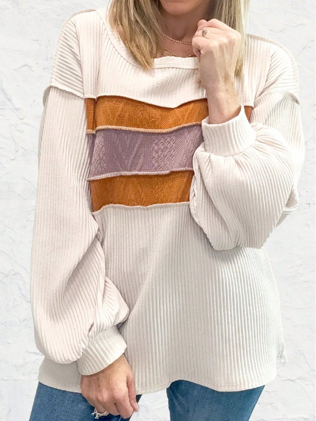 Boho Retro 60's Ribbed Tab Sleeve Drop Shoulder Pocket Over Sized Half Sleeve Sage Charcoal Grey Crew Neck Top Shirt Blouse