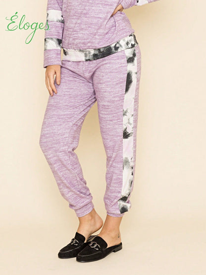 Boho Retro 60"S Geo Tie Die Knee Length Water Color Green Charcoal Leggings Bottom Pants Only