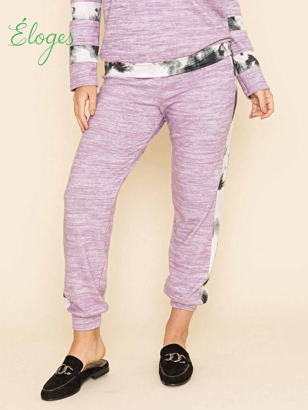 Boho Retro 60"S Geo Tie Die Knee Length Water Color Green Charcoal Leggings Bottom Pants Only