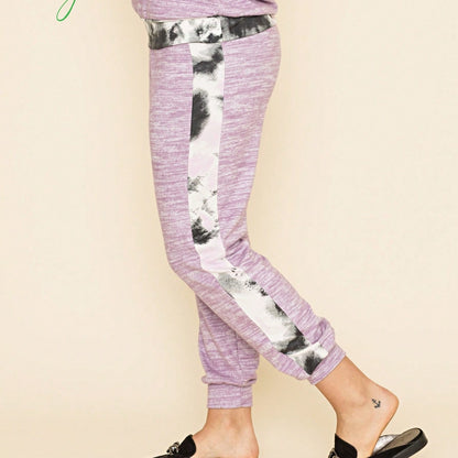 Boho Retro 60"S Geo Tie Die Knee Length Water Color Green Charcoal Leggings Bottom Pants Only