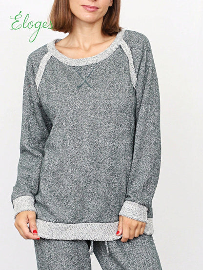 Boho Retro 90's Vintage  Preppy V Stitch  Acid Mineral Wash Tie Dye Stripe Print Raglan Sleeve Tunic Top Pullover Sweatshirt