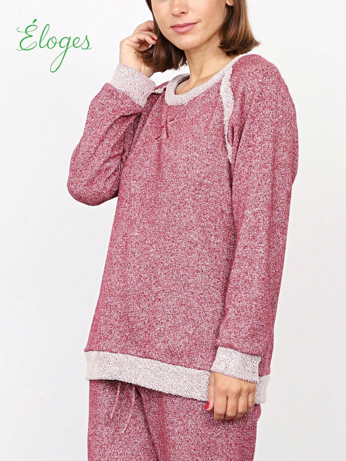 Boho Retro 90's Vintage  Preppy V Stitch  Acid Mineral Wash Tie Dye Stripe Print Raglan Sleeve Tunic Top Pullover Sweatshirt