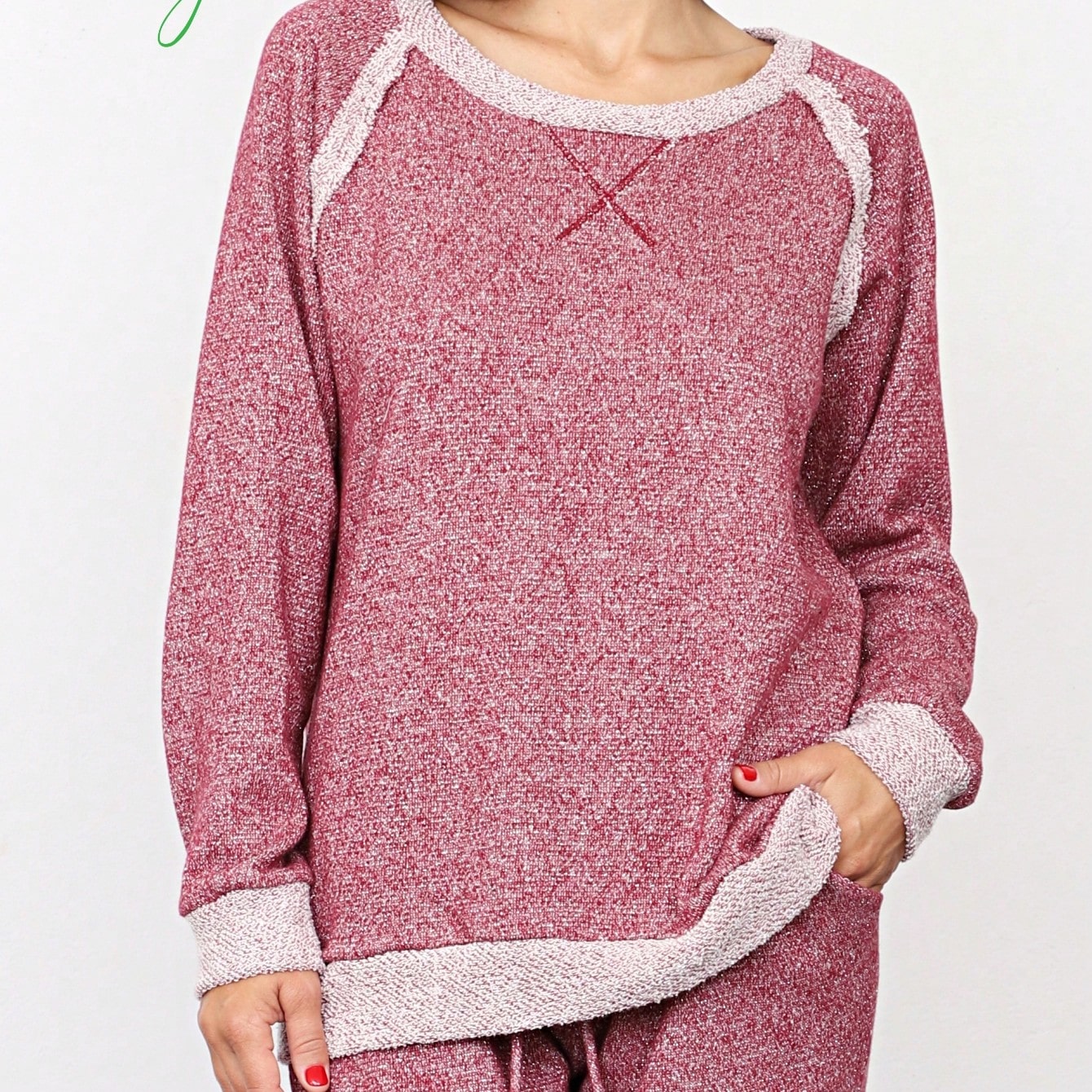 Boho Retro 90's Vintage  Preppy V Stitch  Acid Mineral Wash Tie Dye Stripe Print Raglan Sleeve Tunic Top Pullover Sweatshirt