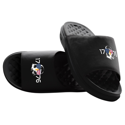 1776 Bald Eagle Motive Slide Sandals