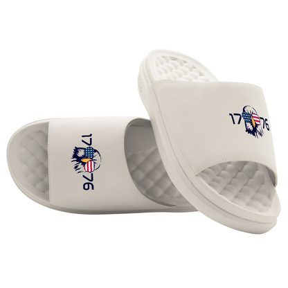 1776 Bald Eagle Motive Slide Sandals