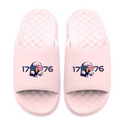 1776 Bald Eagle Motive Slide Sandals