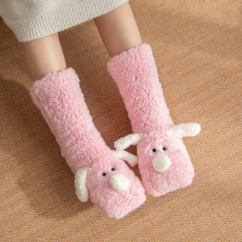 Women’s Cute Cartoon Plush Socks