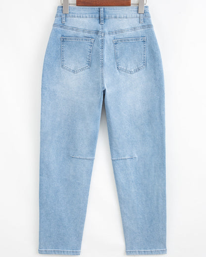 Calla High Rise Relaxed Patch Pocket Jeans